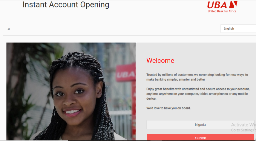 UBA domiciliary account card