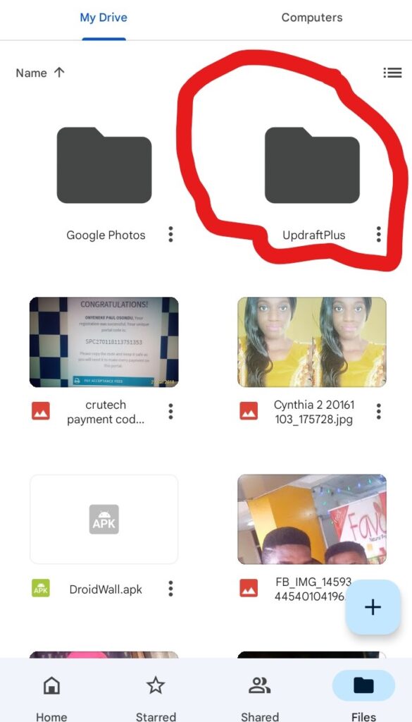 google drive updraftplus