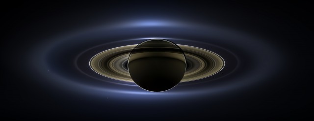 Cassini image, from the shadow of Saturn