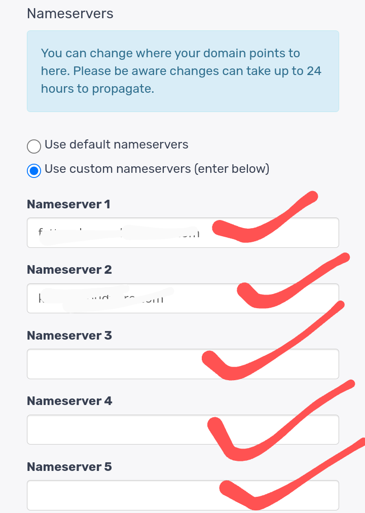 Change Truehost nameservers