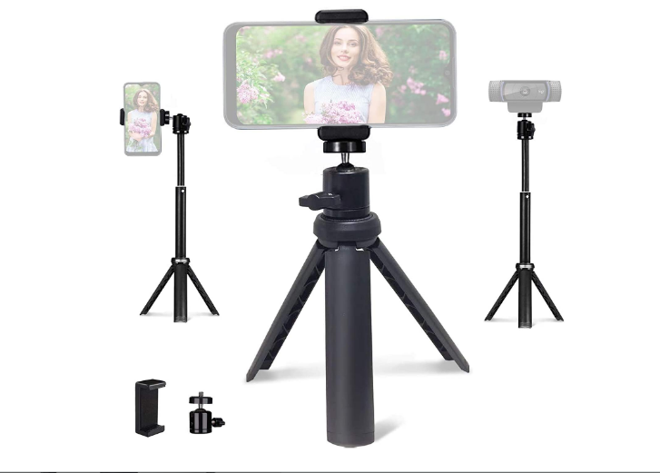 NexiGo Lightweight Mini Tripod for Camera/Phone/Webcam, Extendable Stand