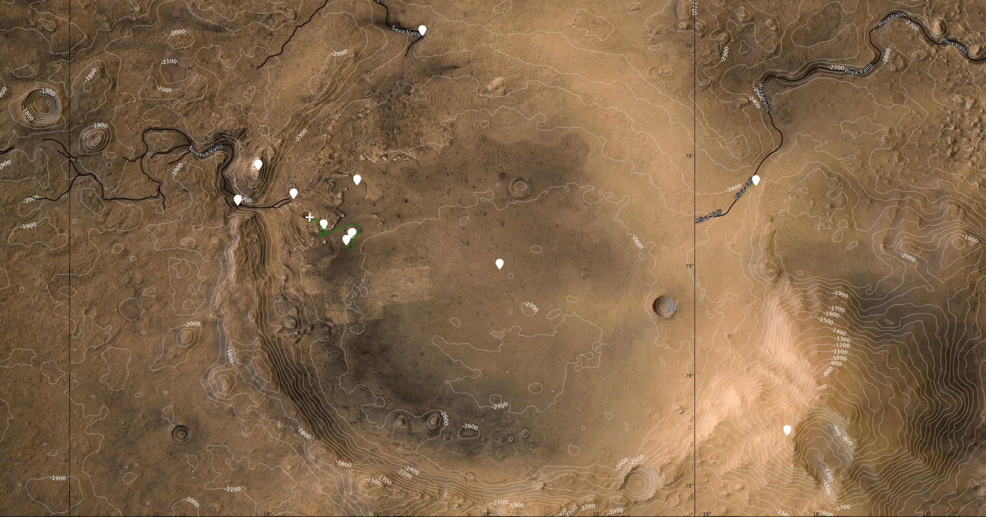 Jezero crater, on Mars