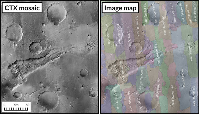 Mosaic of Mars Reconnaissance Orbiter (MRO) images