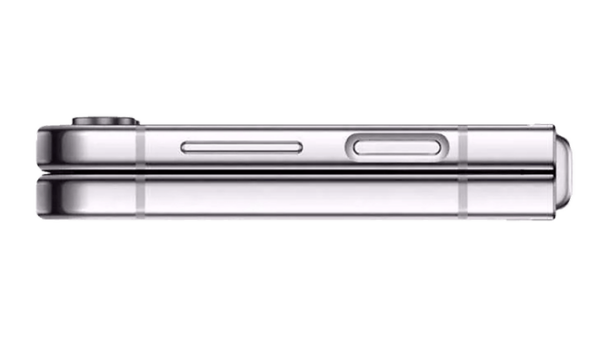 A digital rendering of a closed Flip 5 without a hinge gap.