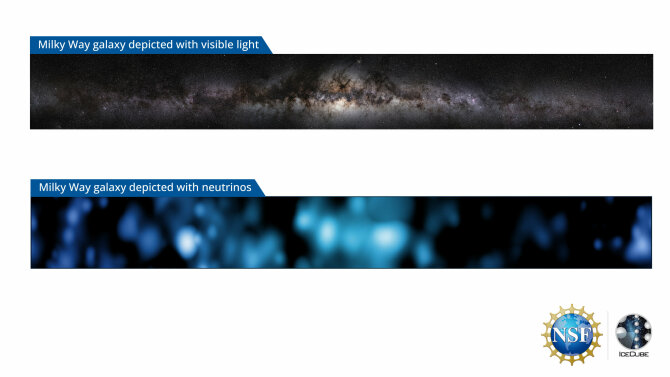 Neutrino emission image of the Milky Way