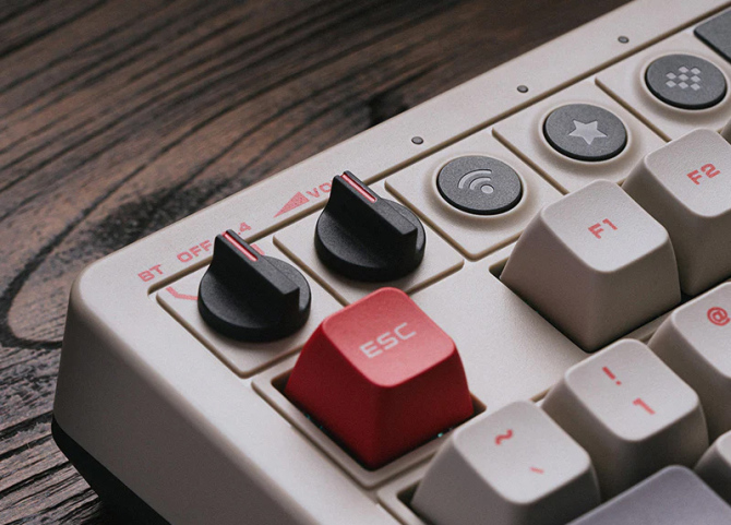 8BitDo Retro Mechanical Keyboard close up